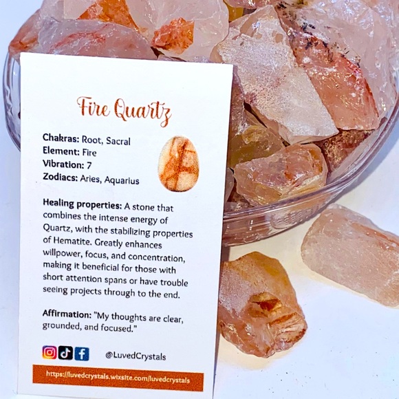 Fire Quartz Crystal - Picture 1 of 3